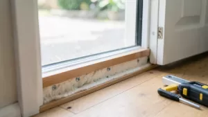 Montaż podwaliny pod drzwi wejściowe