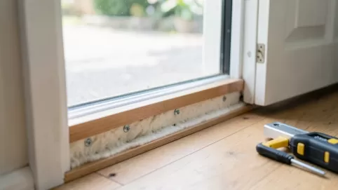 Montaż podwaliny pod drzwi wejściowe